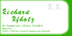richard ufholz business card